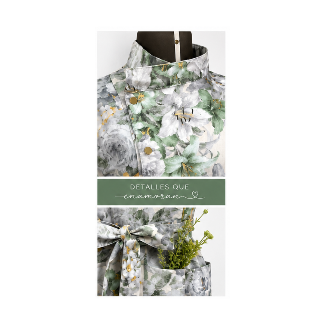 Maxifilipina Loneta Acuarela Gris Verde