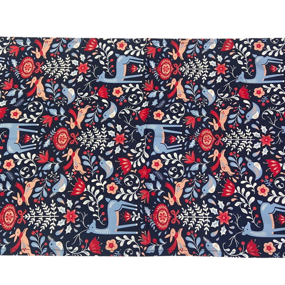 Set of poinsettia base plates