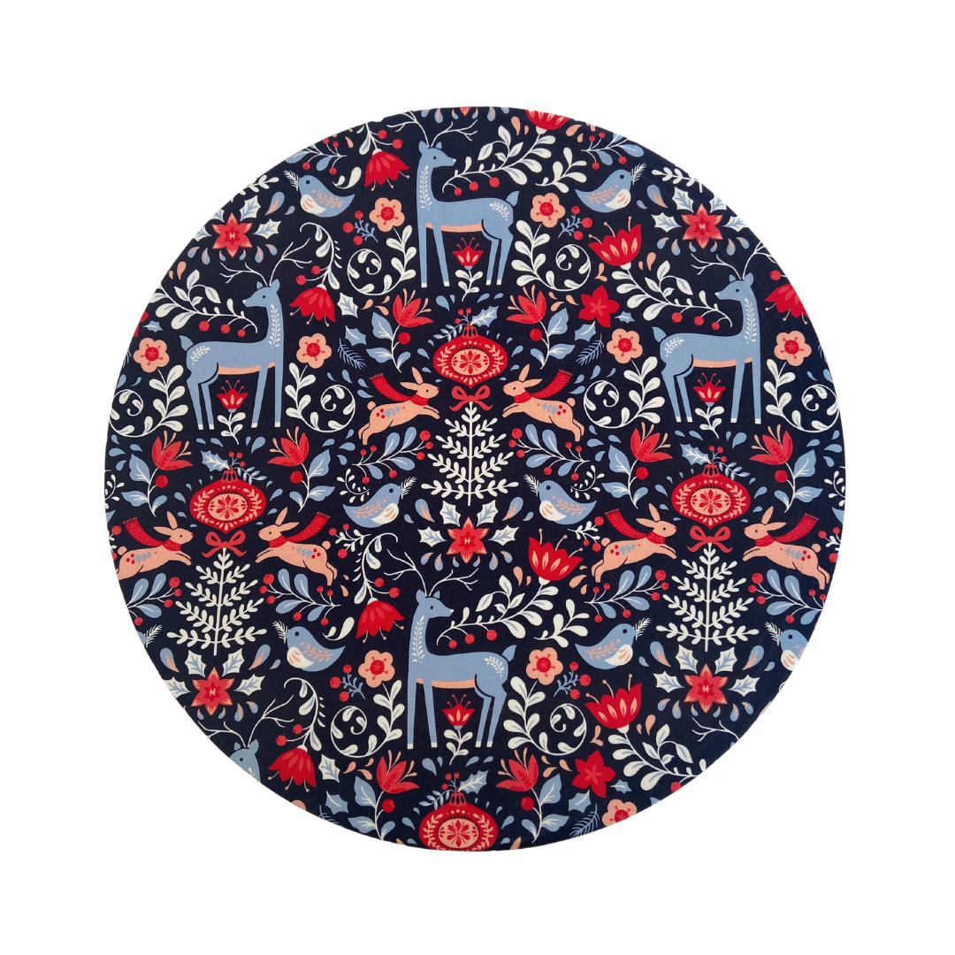 Set of poinsettia base plates