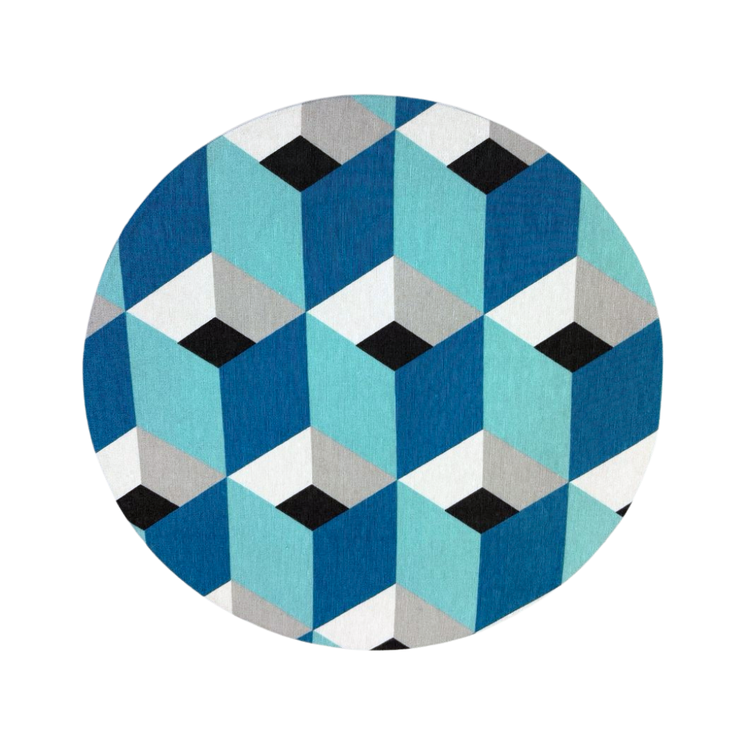 Funda para Plato Base Geométrico Azul