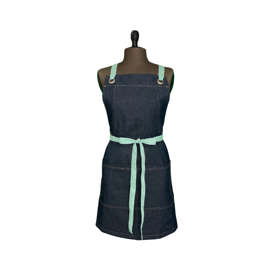 Eyeleted Apron Tie Front
