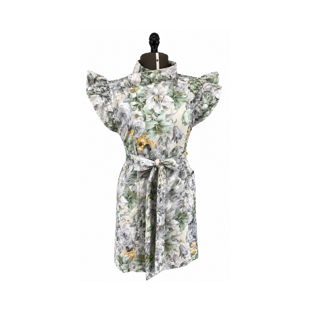 Maxifilipina Loneta Acuarela Gris Verde
