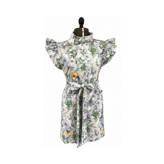 Maxifilipina Loneta Acuarela Gris Verde