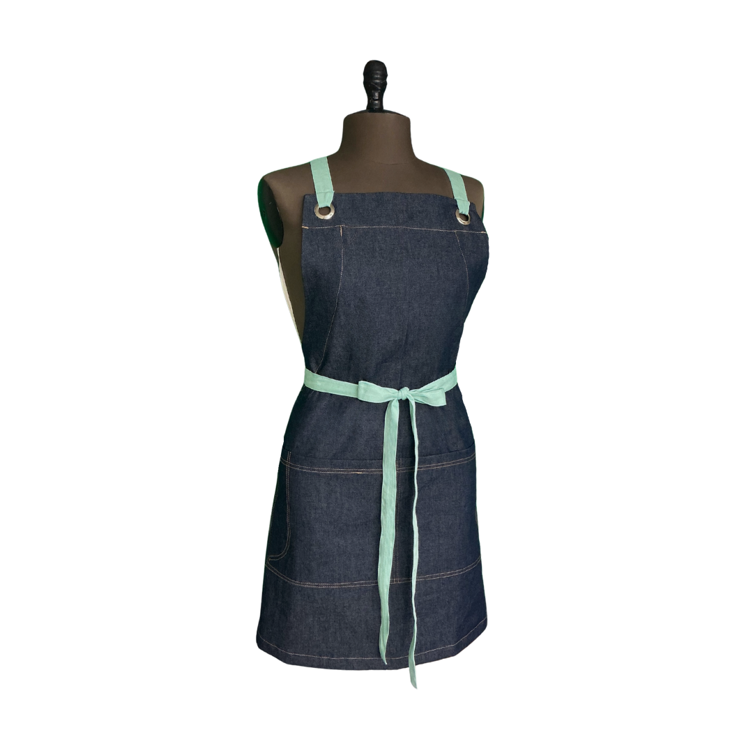 Eyeleted Apron Tie Front